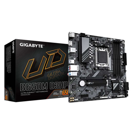 GIGABYTE MB Sc AM5 B650M D3HP, AMD B650, 4xDDR5, 2xDP, 1xHDMI, mATX GIGABYTE MB Sc AM5 B650M D3HP, AMD B650, 4xDDR5, 2xDP, 1xHDMI, mATX