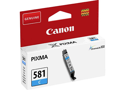 Canon CARTRIDGE CLI-581 azurová pro PIXMA TS615x, TS625x, TS635x, TS815x,TS825x, TS835x, TS915x  (256 str.)