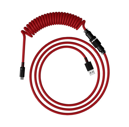 HyperX USB-C Coiled Cable Red-Black - Příslušenství ke klávesnici HyperX USB-C Coiled Cable Red-Black - Příslušenství ke klávesnici