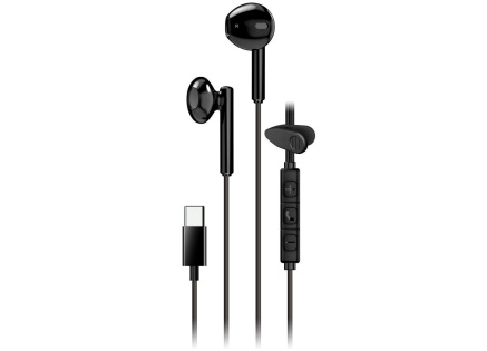 GENIUS sluchátka HS-M366 headset, mikrofon, USB-C, rotáční klip, černá