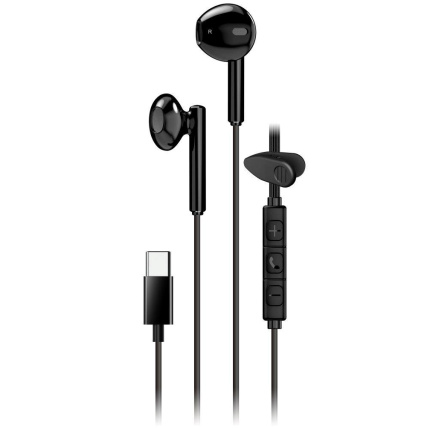GENIUS sluchátka HS-M366 headset, mikrofon, USB-C, rotáční klip, černá
