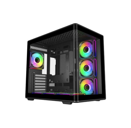 Cooler Master case Elite 600, ATX, Průhledná bočnice, 7x 120mm ARGB Fan, Černá
