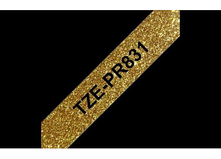 BROTHER TZe-PR831- kazeta TZ šířky 12mm, laminovaná TZe-PR831 PREMIUM GOLD / zlatá páska / černá písmo