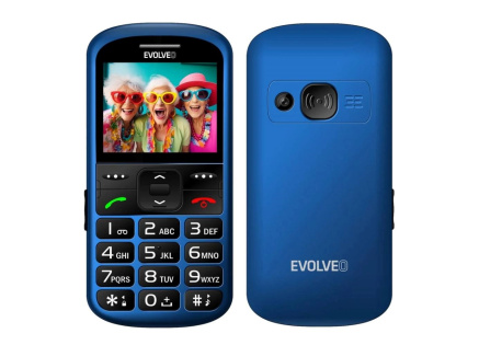 EVOLVEO EasyPhone XS, mobilní telefon pro seniory, modrá