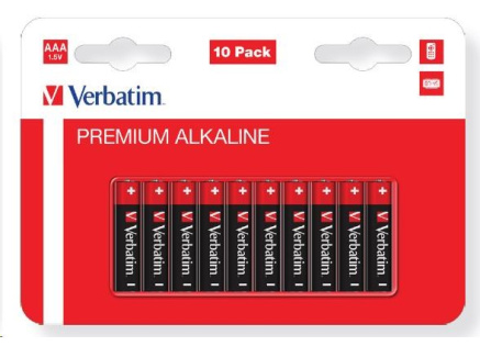 VERBATIM Alkalická Baterie AAA 10 Pack / LR3 VERBATIM Alkalická Baterie AAA 10 Pack / LR3