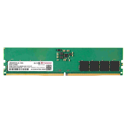 TRANSCEND DIMM DDR5 16GB 4800MHz 1Rx8 2Gx8 CL40 1.1V