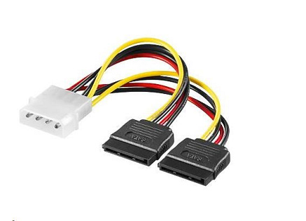 PREMIUMCORD Napájecí adaptér kabelový 5,25" na 2x S-ATA PREMIUMCORD Napájecí adaptér kabelový 5,25" na 2x S-ATA