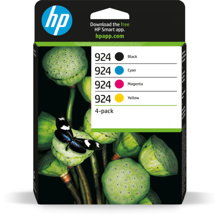 HP 924 CMYK Original Ink Cartridge 4-Pack HP 924 CMYK Original Ink Cartridge 4-Pack