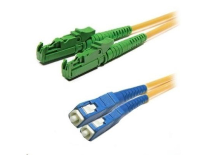 Duplexní patch kabel SM 9/125, OS2, E2000(APC)-SC(PC), LS0H, 1m