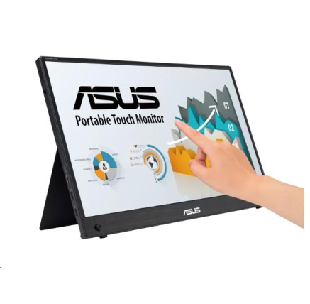 ASUS LCD 15.6" MB16AMTR ZenScreen Touch 1920x1080 IPS Built-in Battery Mini-HDMI Compatible with Laptops, Smartphones