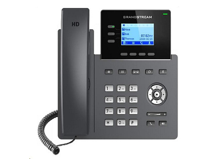 Grandstream GRP2603P [VoIP telefon - 2.48" 132 x 64 grafický,  6x SIP účet, 2x RJ45 10/100/1000 Mbps, PoE]