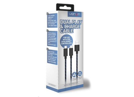 VENOM VS5002 Dual Play & Charge 3 meter Type-C cable VENOM VS5002 Dual Play & Charge 3 meter Type-C cable
