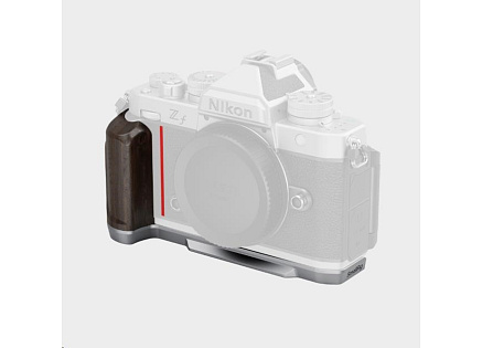 SmallRig 5707 L-Shaped Mount Plate with Wooden Handle for Nikon Z f Silver