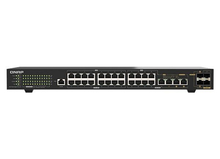 QNAP switch QSW-M2130P-2C2S26T (24x2,5GbE,2xSFP+,2x10GbE,2x10GbE/SFP+combo,14xPoE+,12xPoE++,375W) QNAP switch QSW-M2130P-2C2S26T (24x2,5GbE,2xSFP+,2x10GbE,2x10GbE/SFP+combo,14xPoE+,12xPoE++,375W)
