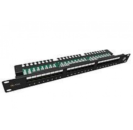 Solarix Patch panel 24 x RJ45 CAT5E UTP s vyvazovací lištou 1U SX24L-5E-UTP-BK-N Solarix Patch panel 24 x RJ45 CAT5E UTP s vyvazovací lištou 1U SX24L-5E-UTP-BK-N