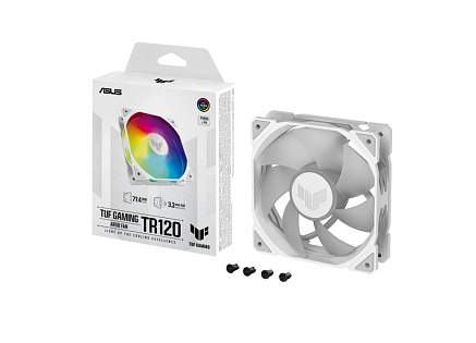 ASUS ventilátor TUF GAMING TR120 ARGB, 1x120mm, bílá