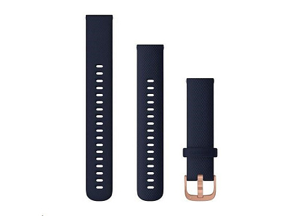 Garmin řemínek Quick Release 18mm, silikonový tmavě modrý, růžovozlatá přezka Garmin řemínek Quick Release 18mm, silikonový tmavě modrý, růžovozlatá přezka