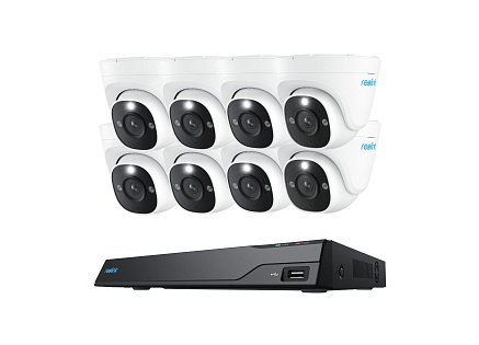 REOLINK bezpečnostní kamerový set NVS16-12MD8, 12MP, 8x Kamera + NVS, 4TB