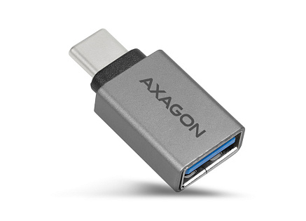 AXAGON RUCM-AFA, redukce USB-C (M) -> USB-A (F), USB 3.2 Gen 2, 3A, ALU
