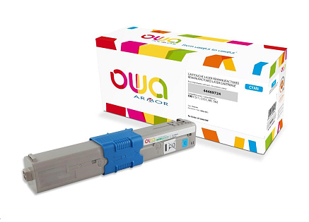 OWA Armor toner pro OKI C511, C531, MC 562, 5000 Stran, 44469724, modrá/cyan
