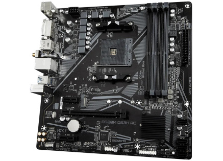 GIGABYTE MB Sc AM4 A520M DS3H AC, AMD A520, 4xDDR4, 1xDP, 1xHDMI, 1xDVI-D, WiFi, mATX