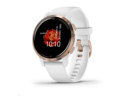 Garmin GPS sportovní hodinky Venu2S Rose Gold/White Band, EU