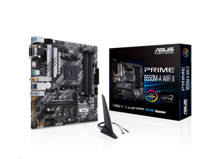 ASUS MB Sc AM4 PRIME B550M-A WIFI II, AMD B550, 4xDDR4, 1xHDMI, 1xDVI, 1xVGA, WI-FI, mATX