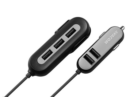 AVACOM CarHUB nabíječka do auta 5x USB výstup, černá AVACOM CarHUB nabíječka do auta 5x USB výstup, černá
