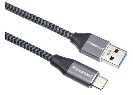 PREMIUMCORD Kabel USB-C na USB 3.0 A (USB 3.1 generation 1, 3A, 5Gbit/s) 1m oplet