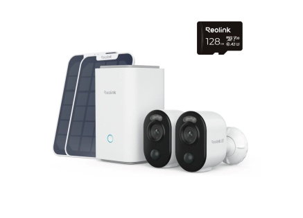 REOLINK Home Hub, 2x Argus Series B350 + 2x Solar Panel + 128GB microSD karta REOLINK Home Hub, 2x Argus Series B350 + 2x Solar Panel + 128GB microSD karta