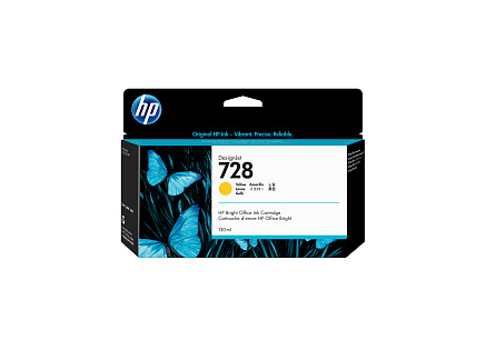 HP 728 130-ml Yellow DesignJet Ink Cartridge