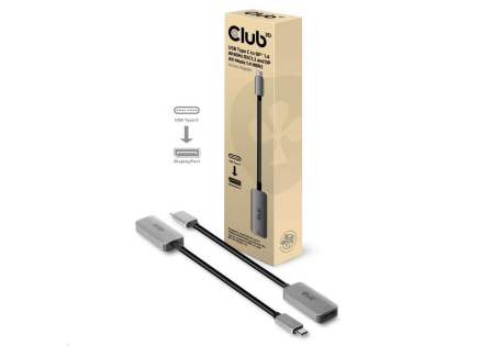 Club3D Adaptér aktivní USB-C na DisplayPort 1.4, 8K60Hz DSC1.2 HDR HBR3