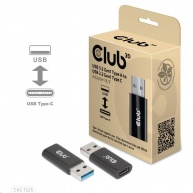 Club3D adaptér USB 3.2 Gen1 Type A na USB 3.2 Gen1 Type C (M/F), černá