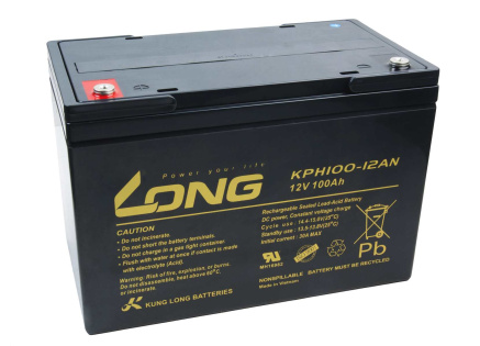 LONG baterie 12V 100Ah M6 HighRate LongLife 12 let (KPH100-12AN)