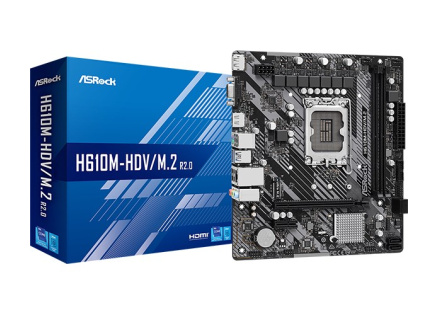 ASRock MB Sc LGA1700 H610M-HDV/M.2 R2.0, Intel H610, 2xDDR4, 1xDP, 1xHDMI, 1xVGA, mATX