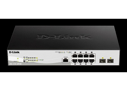D-Link DGS-1210-10P/ME/E 10-port 10/100/1000 Gigabit PoE Smart Switch including 2 SFP Metro Ethernet