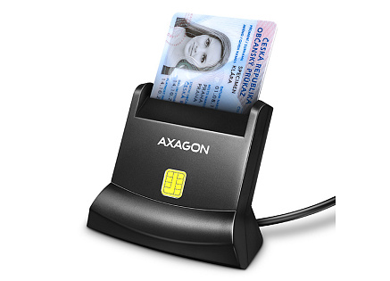 AXAGON CRE-SM4N, USB-A StandReader čtečka kontaktních karet Smart card (eObčanka), kabel 1.3m AXAGON CRE-SM4N, USB-A StandReader čtečka kontaktních karet Smart card (eObčanka), kabel 1.3m