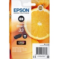 EPSON ink čer Singlepack "Pomeranč" Photo Black 33 Claria Premium Ink