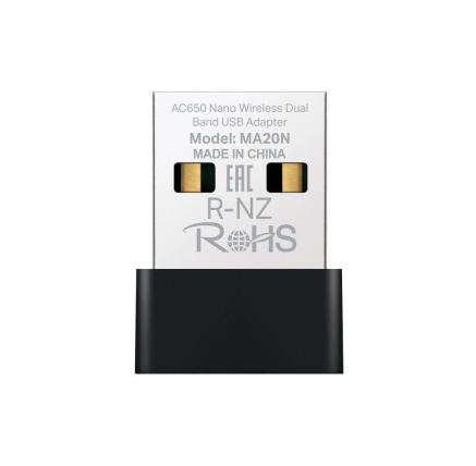 MERCUSYS MA20N WiFi5 USB nano adapter (AC650,2,4GHz/5GHz,USB2.0)