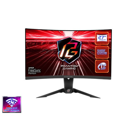 ASROCK LCD - 27" Gaming monitor PG27Q15R2A, VA LCD, Prohnutý, 2560x1440 QHD, 165Hz, 4000:1, 550cd/m2, 1ms, 2xHDMI, 1xDP