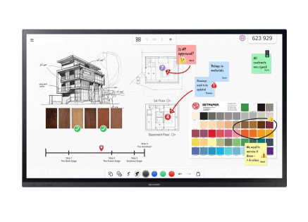 Sharp PN-LA862 LFD 86",Interaktivní plochý panel 2,18 m, LCD 500 cd/m2 4K Ultra HD Černá Dotyková obrazovka 24/7 Sharp PN-LA862 LFD 86",Interaktivní plochý panel 2,18 m, LCD 500 cd/m2 4K Ultra HD Černá Dotyková obrazovka 24/7