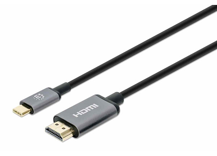 Manhattan kabel USB-C na HDMI, USB-C Male na HDMI Male, 1m, černá