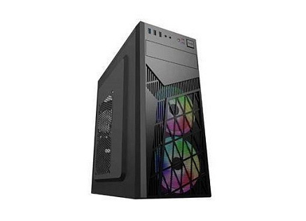 EUROCASE skříň ML N6-560B, ATX, 2x USB-A, 2x 120mm ARGB Fan, černá