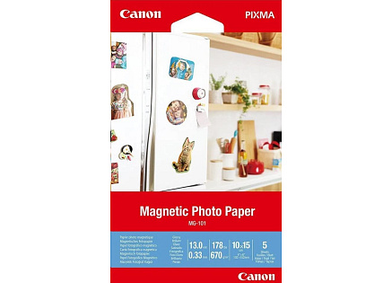 Canon magnetický fotopapír MG-101, 10x15cm, 5 listů v balení, 670 g/m