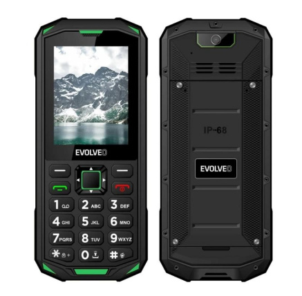 EVOLVEO StrongPhone X5, vodotěsný odolný Dual SIM telefon, černo-zelená EVOLVEO StrongPhone X5, vodotěsný odolný Dual SIM telefon, černo-zelená