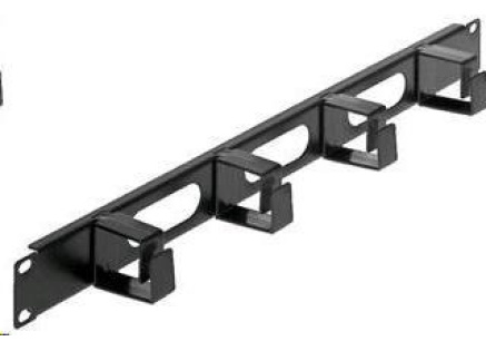 Intellinet organizér kabelů do 19" racku - 4 háčky, černý, krátké úchyty