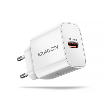 AXAGON ACU-QC18W, nabíječka do sítě 18W, 1x port USB-A, QC3.0/AFC/Apple, bílá AXAGON ACU-QC18W, nabíječka do sítě 18W, 1x port USB-A, QC3.0/AFC/Apple, bílá