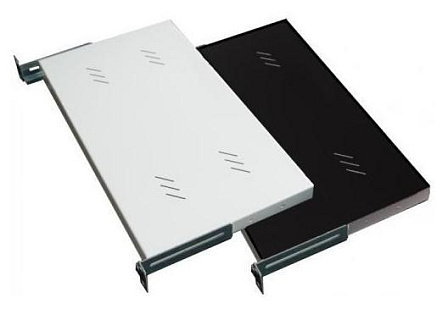 TRITON Police s perforací 19", 1U/250mm, nosnost 15kg, černá