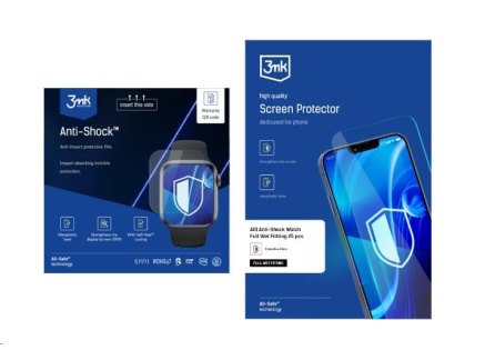 3mk All-Safe - AIO fólie Anti-Shock Full Wet Fitting Watch, 25 ks