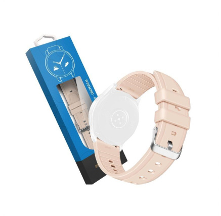 RhinoTech univerzální silikonový řemínek Quick Release 22mm světle růžový